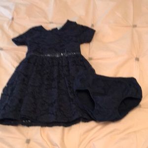 Baby girl navy, lace dress